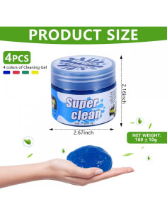 Gel de Limpieza para Automóviles SenseYo 4 Pack 160g 2