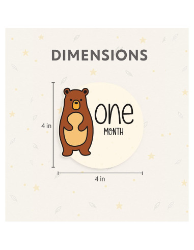 12 Tarjetas de Hitos Mensuales de Madera Bosque Colorido