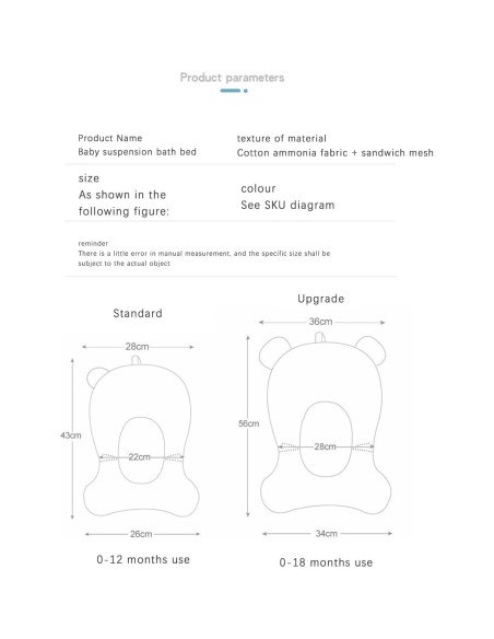 Almohadilla de Baño Antideslizante para Bebés Juaugusep 28x43 cm