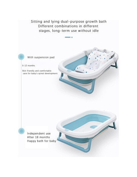 Almohadilla de Baño Antideslizante para Bebés Juaugusep 28x43 cm