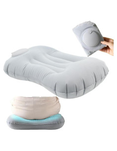 Almohadilla Inflable OULIGET Gris Plegable para Estadio 110g