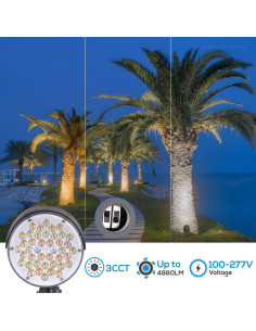 Lámpara de Inundación LED LEONLITE 40W 4880LM 3CCT Impermeable 2