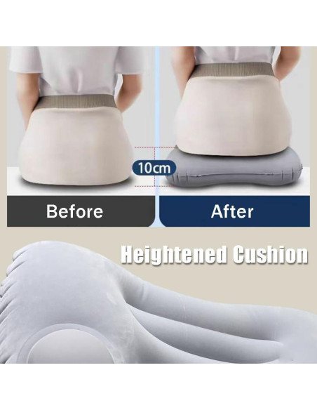 Almohadilla Inflable OULIGET Gris Plegable para Estadio 110g