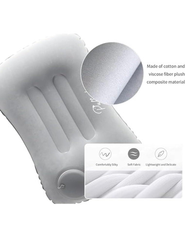 Almohadilla Inflable OULIGET Gris Plegable para Estadio 110g