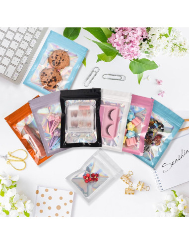 120 Bolsas Mylar Reutilizables Olores ODDIER 13.5x19.5cm Rosa