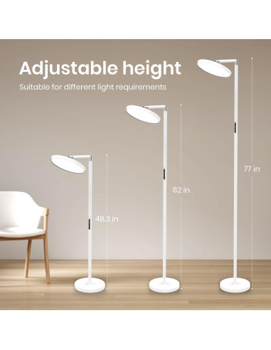 Lámpara de Pie TVTVW 11000 Lux 5 Temperaturas de Color