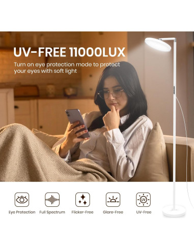 Lámpara de Pie TVTVW 11000 Lux 5 Temperaturas de Color