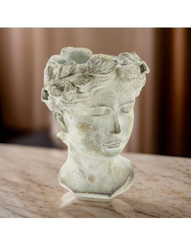 Macetero de Cemento Estilo Griego Romano Distinctive Designs 23cm