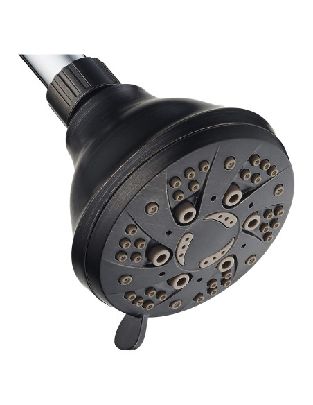 Cabezal de Ducha AquaDance Bronce Aceitado 3.5" 6 Modos