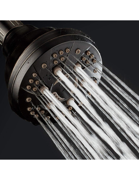 Cabezal de Ducha AquaDance Bronce Aceitado 3.5" 6 Modos