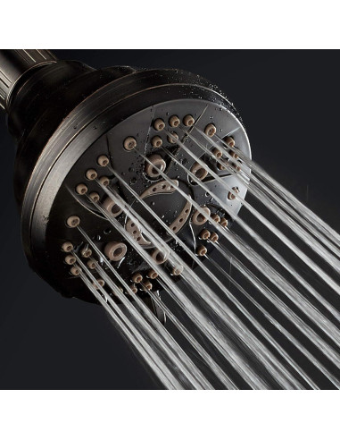 Cabezal de Ducha AquaDance Bronce Aceitado 3.5" 6 Modos