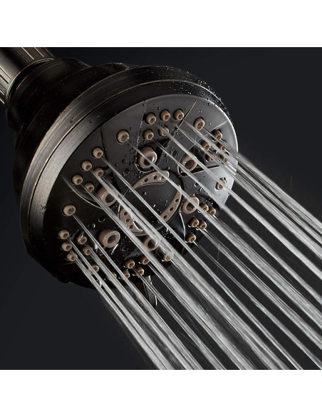 Cabezal de Ducha AquaDance Bronce Aceitado 3.5" 6 Modos