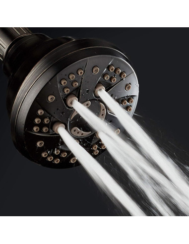 Cabezal de Ducha AquaDance Bronce Aceitado 3.5" 6 Modos