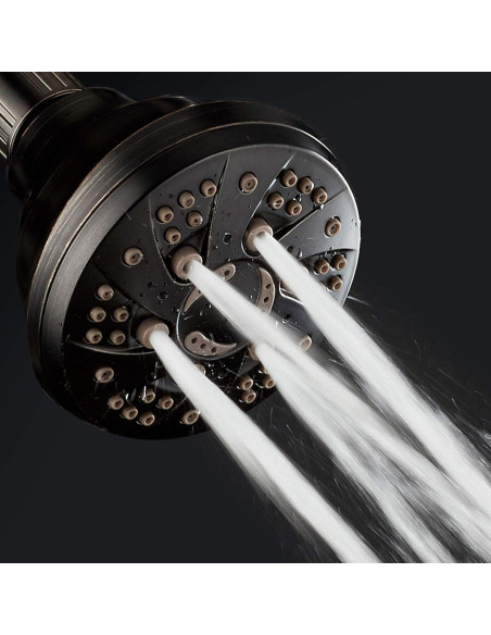 Cabezal de Ducha AquaDance Bronce Aceitado 3.5" 6 Modos