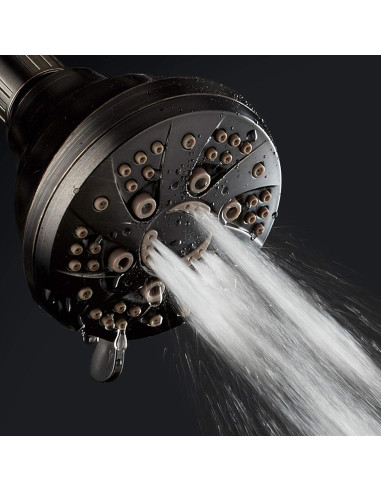 Cabezal de Ducha AquaDance Bronce Aceitado 3.5" 6 Modos