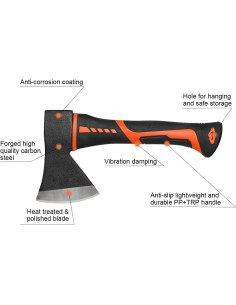 Hacha de Camping ZUZUAN 26 cm Acero Carbono Mango Antideslizante 2