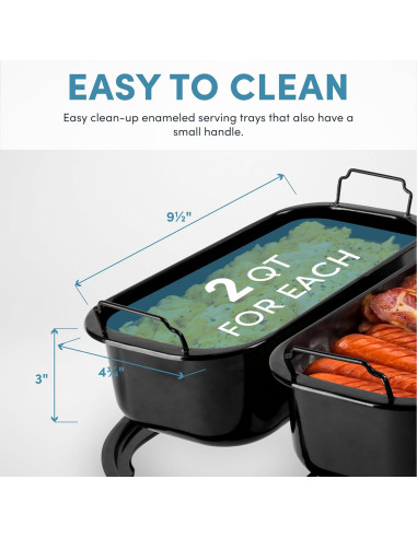 Accesorio Buffet AROMA ART-002 con 3 Bandejas 2 Qt