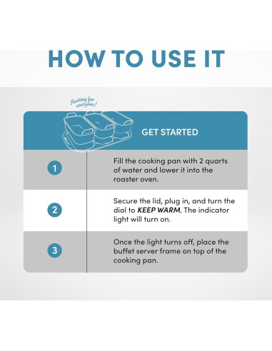 Accesorio Buffet AROMA ART-002 con 3 Bandejas 2 Qt