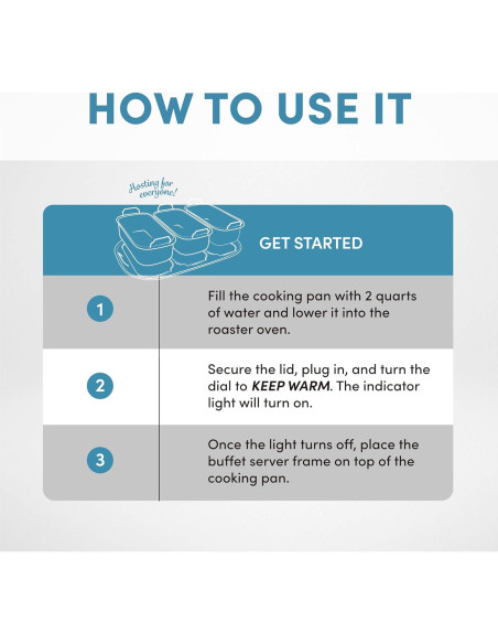 Accesorio Buffet AROMA ART-002 con 3 Bandejas 2 Qt