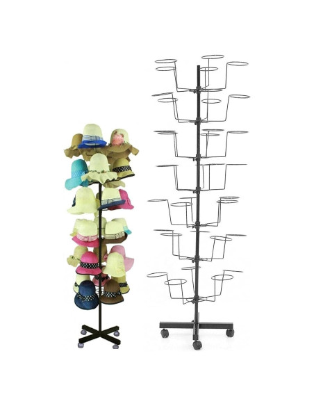Soporte para Sombreros LOYALHEARTDY Ajustable 7 Niveles Negro