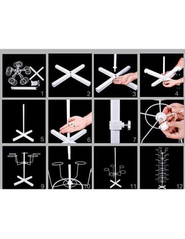 Soporte para Sombreros LOYALHEARTDY Ajustable 7 Niveles Negro