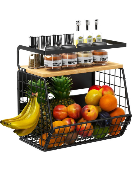 Estante Magnético para Nevera DecruKaltiz 35x17 cm Negro