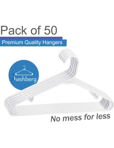Ganchos de Plástico Heshberg con Extensores Colapsables - 50 Unidades 2