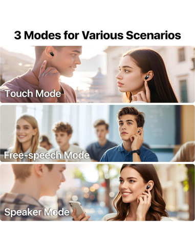 Auriculares Traductores AI Merryking TWS 144 Idiomas Negro