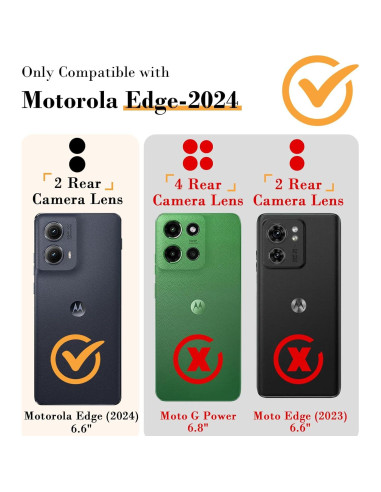 Funda Clara Floral Tcaraersing para Motorola Moto Edge 2024