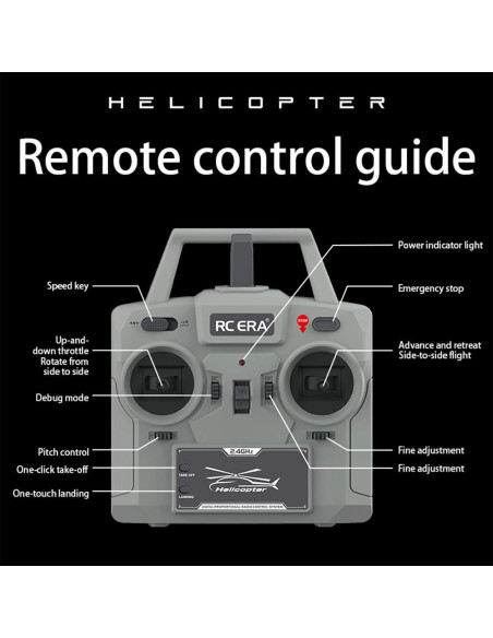 Helicóptero RC C189 MD500 con Posicionamiento Óptico 1.09kg