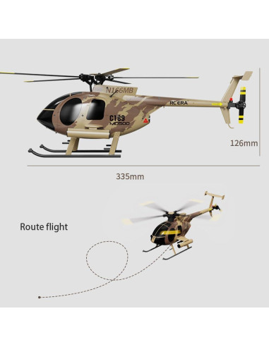 Helicóptero RC C189 MD500 con Posicionamiento Óptico 1.09kg