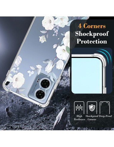 Funda Clara Floral Tcaraersing para Motorola Moto Edge 2024