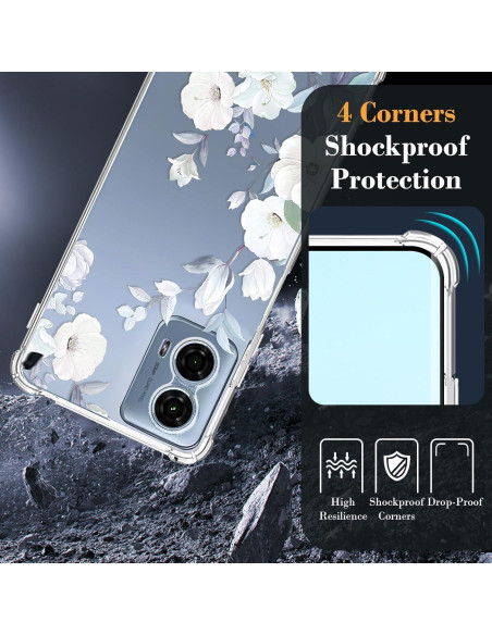 Funda Clara Floral Tcaraersing para Motorola Moto Edge 2024