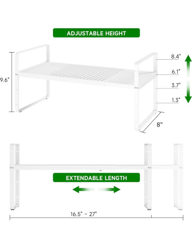 Estante Organizador Expandible de Metal LOCVCDA para Cocina y Baño