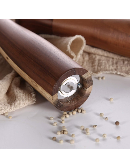 Molinillos de Sal y Pimienta KKC de Madera de Acacia 25.4 cm Molinillos de Sal y Pimienta KKC de Madera de Acacia 25.4 cm
