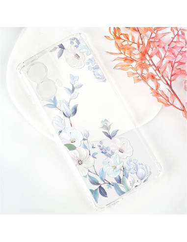 Funda Clara Floral Tcaraersing para Motorola Moto Edge 2024