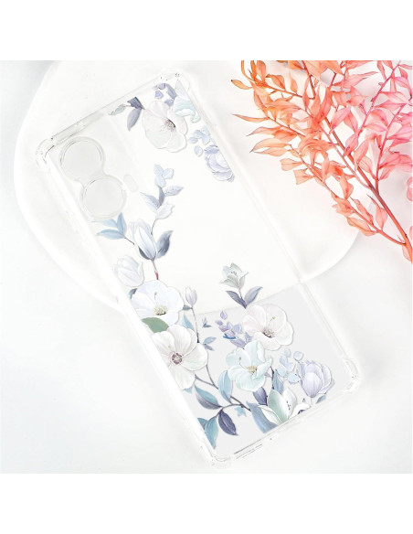 Funda Clara Floral Tcaraersing para Motorola Moto Edge 2024