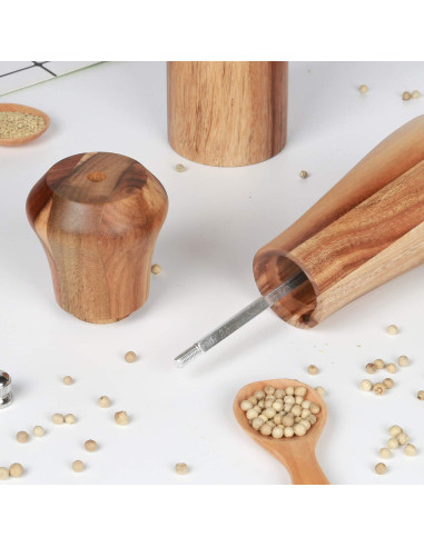 Molinillos de Sal y Pimienta KKC de Madera de Acacia 25.4 cm