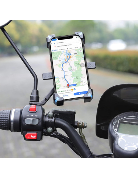 Soporte para Teléfono de Motocicleta Homeet - Antivibración, 360