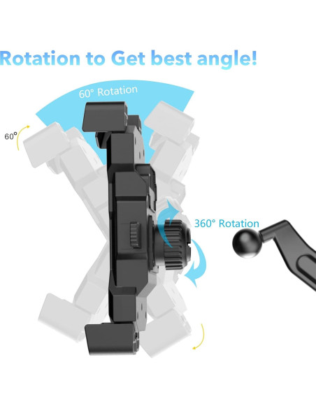 Soporte para Teléfono de Motocicleta Homeet - Antivibración, 360