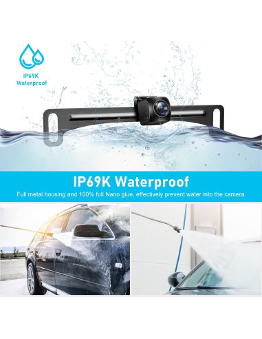 Cámara de Respaldo GLK HD Impermeable con Visión Nocturna