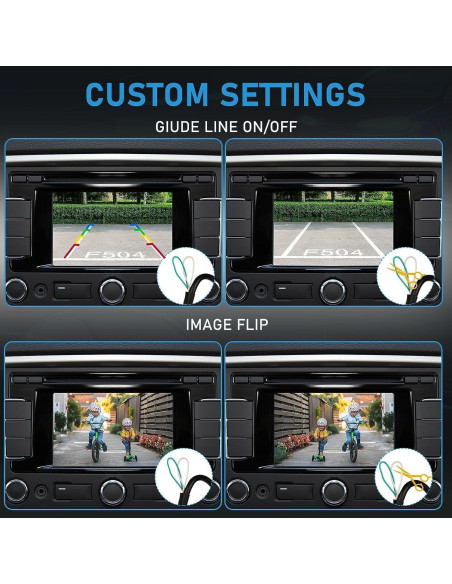 Cámara de Respaldo GLK HD Impermeable con Visión Nocturna