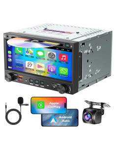 Reproductor de CD/DVD para coche Double Din WOWiViD 7" Bluetooth