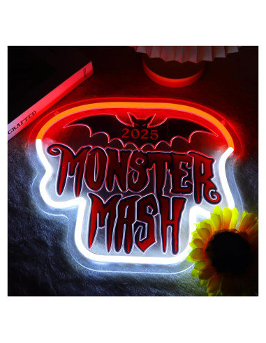 Luz de Neón Halloween Xinyude Monstruo Murciélago 30x27cm