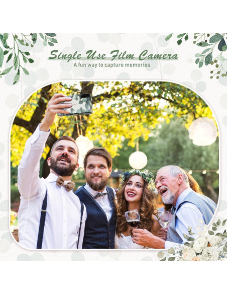 8 Cámaras Desechables Kanayu con Flash 35mm para Bodas