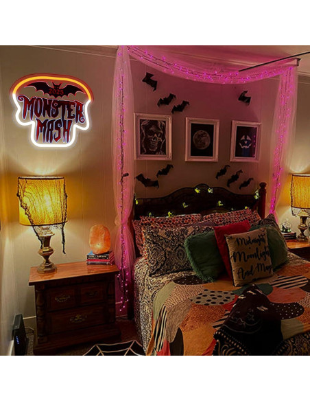 Luz de Neón Halloween Xinyude Monstruo Murciélago 30x27cm