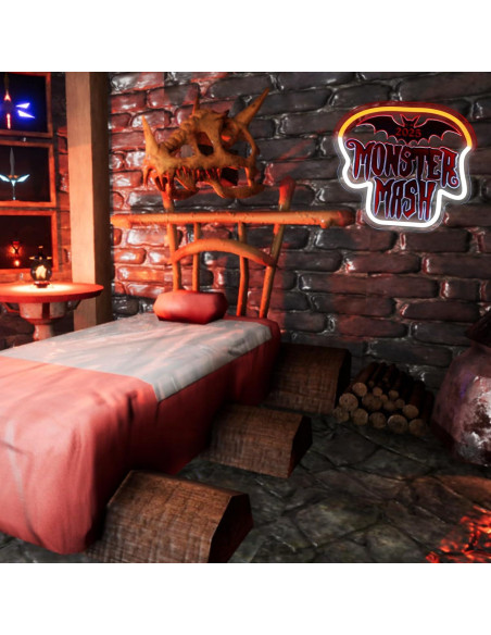 Luz de Neón Halloween Xinyude Monstruo Murciélago 30x27cm