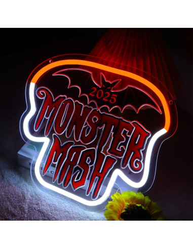 Luz de Neón Halloween Xinyude Monstruo Murciélago 30x27cm