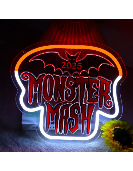 Luz de Neón Halloween Xinyude Monstruo Murciélago 30x27cm