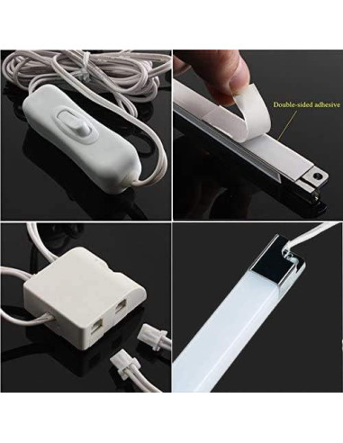 Barras de Luz LED Cefrank 29.97cm 6000K Blanco Frío - 4 Piezas